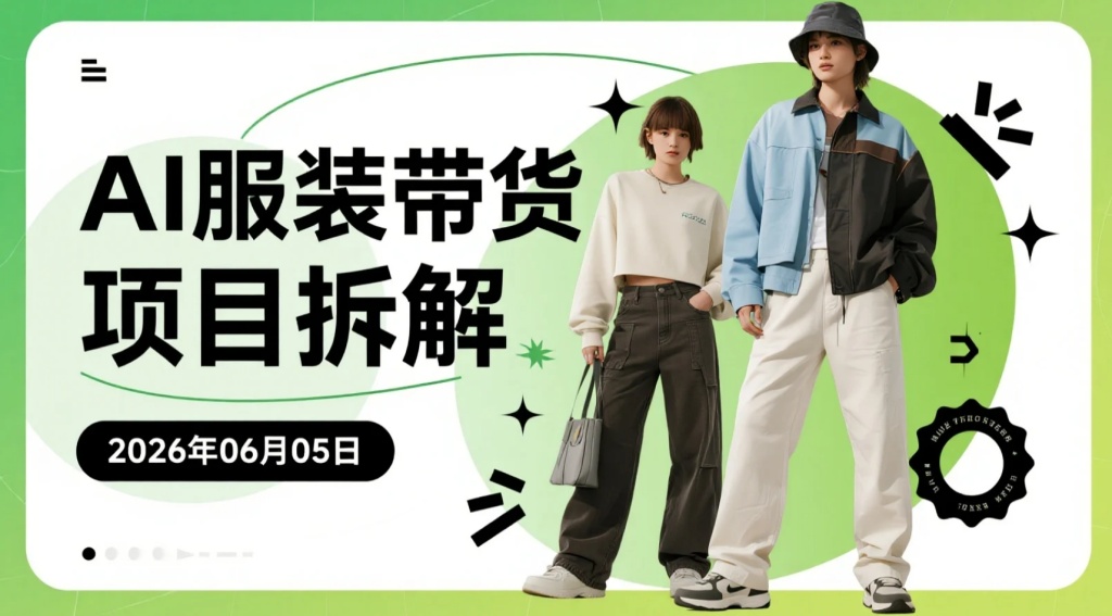 【2026.06.05】AI服装带货项目拆解：服饰赛道短视频与直播变现思路研究-老高项目网