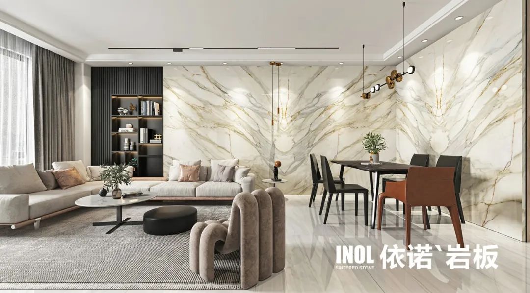 依诺岩板，全案落地！揭晓岩板的N种应用方式