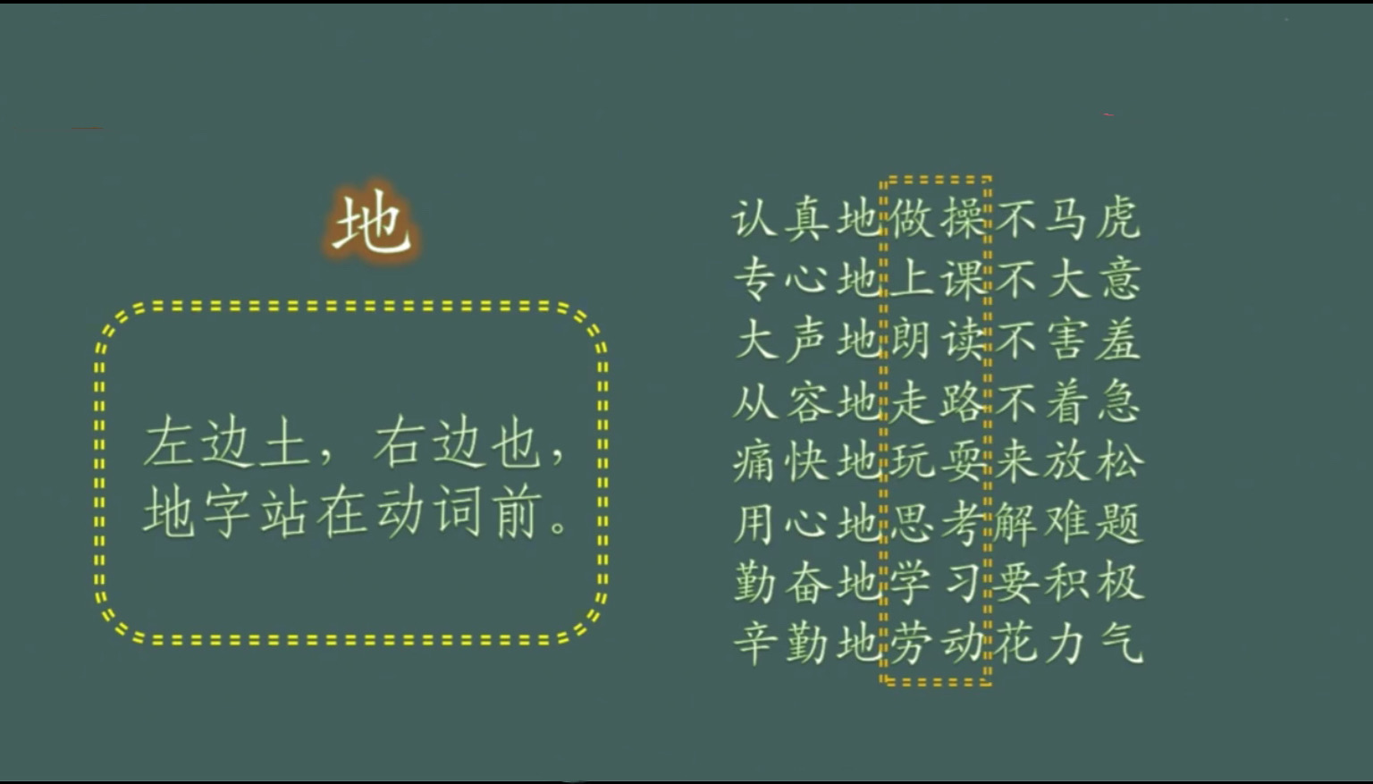 的地得的区别和用法口诀-小学一年级“的”“地”“得”的用法