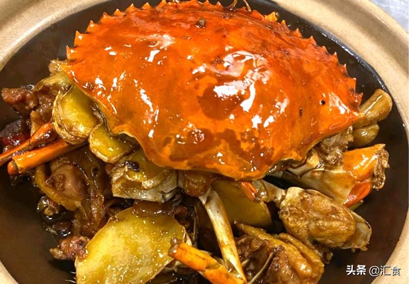 红膏蟹-养生桂圆膏蟹麻油鸡、三味茄子、辣爆脆香鹅肝