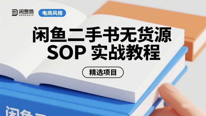 【精选项目】闲鱼二手书无货源 SOP 实战教程-老高项目网