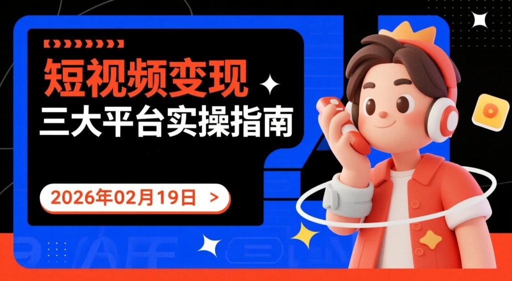 【2026.02.19】三大平台短视频剪辑与数字人玩法拆解：多赛道起号与直播变现思路整理-老高项目网