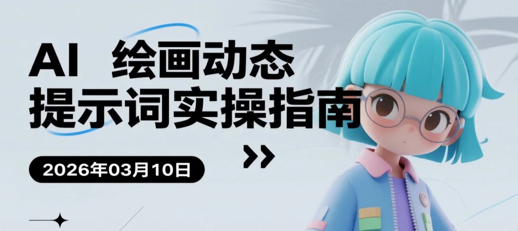 【2026.03.10】AI 绘画动态提示词实操学习，从入门到可控输出的变现思路-老高项目网