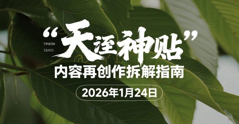 【2026.01.24】考古“天涯神帖”内容再创作与私域变现实操拆解-老高项目网
