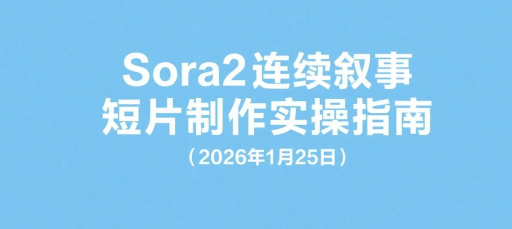 【2026.01.25】Sora2连续叙事短片实操拆解：从脚本构思到电影感成片的变现打法-老高项目网