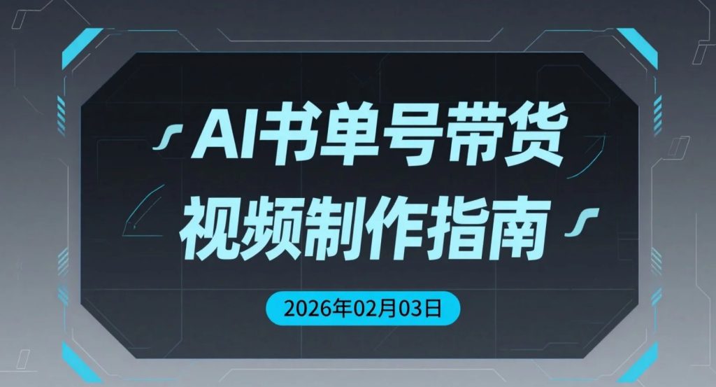 【2026.02.03】AI辅助打造爆款书单视频，零基础也能快速涨粉变现-老高项目网