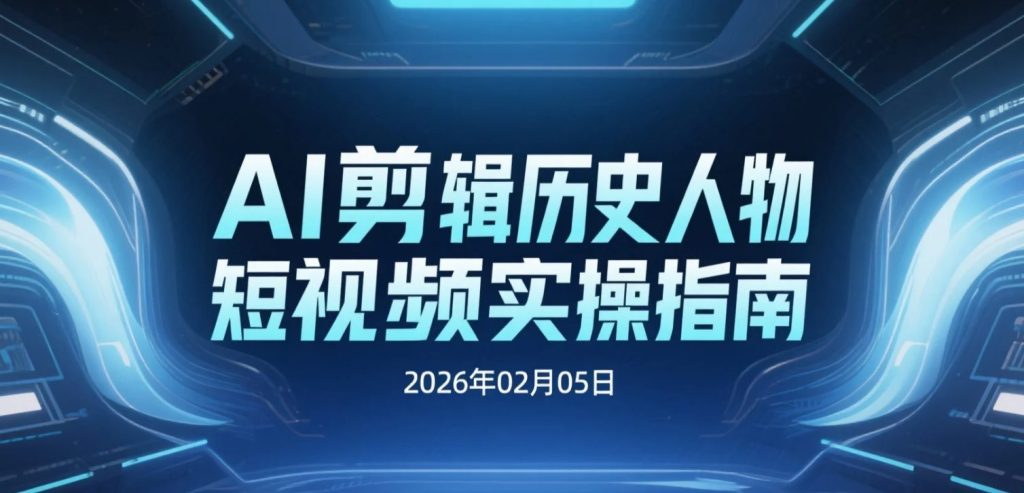 【2026.02.05】AI剪辑历史人物短视频操作指南，快速起号与涨粉技巧-老高项目网