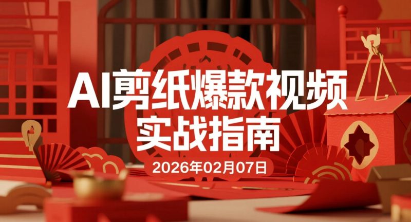 【2026.02.07】AI剪纸地标视频操作指南：0基础小白也能快速上手-老高项目网