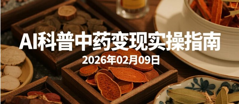 【2026.02.09】AI趣说民间故事 × 中药科普的实操变现-老高项目网