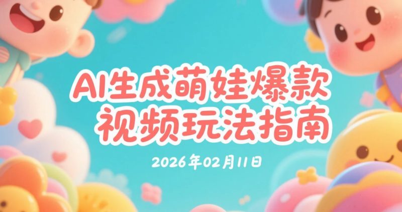 【2026.02.11】AI萌娃采访视频实操拆解：从选题到发布，复盘90万赞爆款逻辑-老高项目网