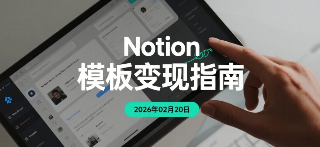 【2026.02.20】Notion模板变现研究路径：从零搭建可持续副业系统-老高项目网