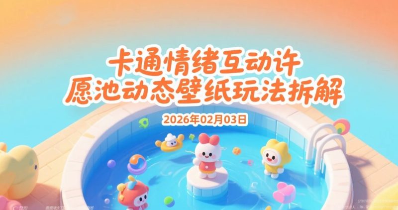 【2026.02.03】卡通情绪互动许愿池动态壁纸玩法拆解：内容设计与引流变现思路-老高项目网