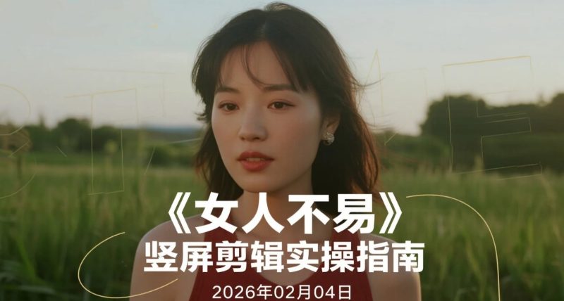 【2026.02.04】《女人不易》竖屏剪辑系列学习资料-剧情剪辑-老高项目网