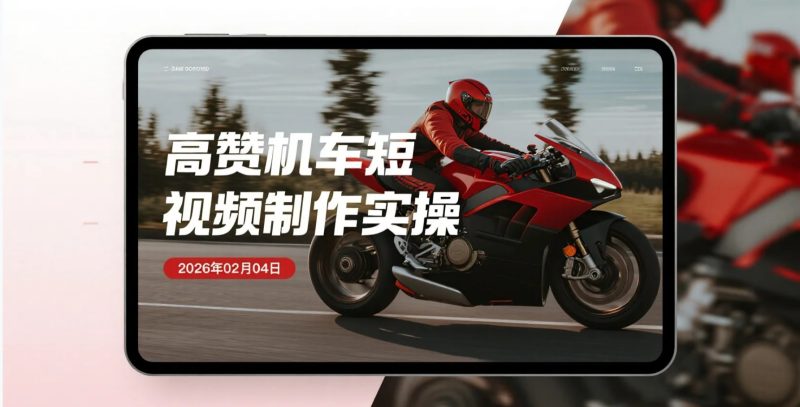 【2026.02.04】零基础机车短视频系列学习资料-运镜与特效制作，引流变现实操-老高项目网