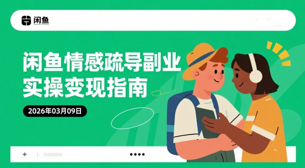 【2026.03.09】闲鱼情感疏导副业AI实操变现指南-老高项目网