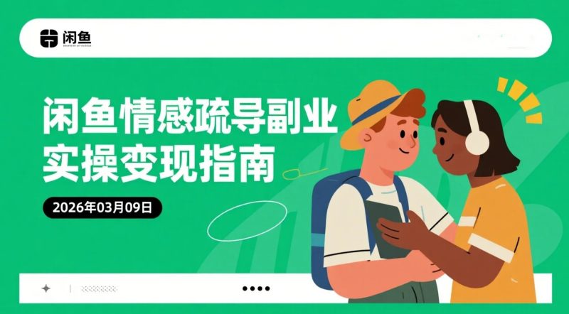 【2026.03.09】闲鱼情感疏导副业AI实操变现指南-老高项目网