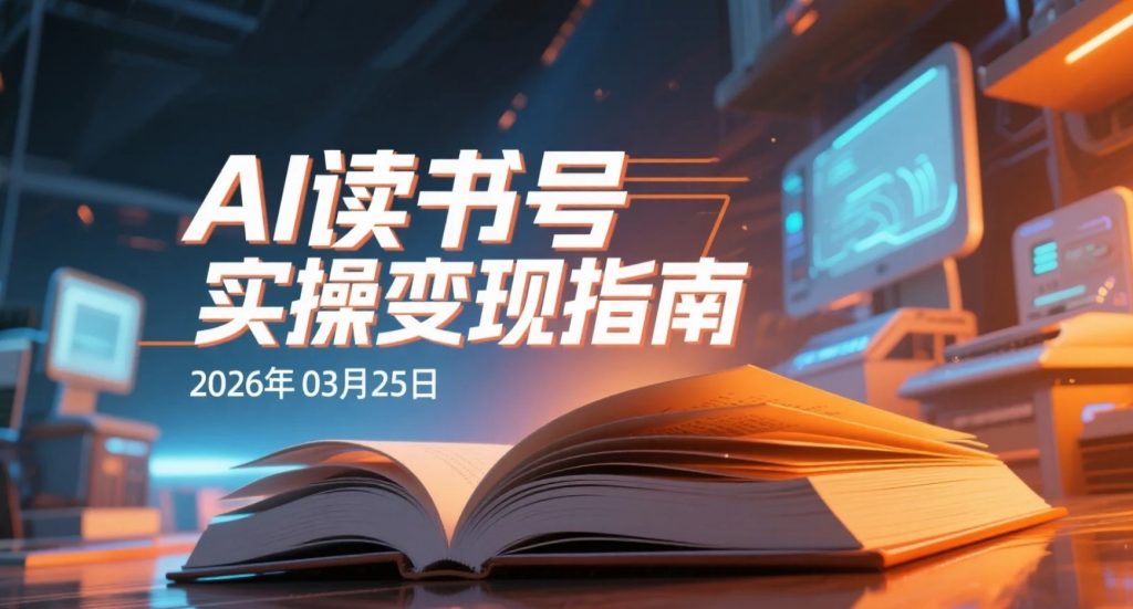 【2026.03.25】AI读书号实操变现指南：零基础起号思路与内容涨粉方法-老高项目网