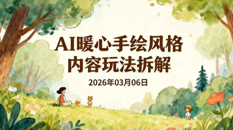 【2026.03.06】AI暖心手绘风格内容玩法拆解,温馨治愈赛道实操变现思路解析-老高项目网