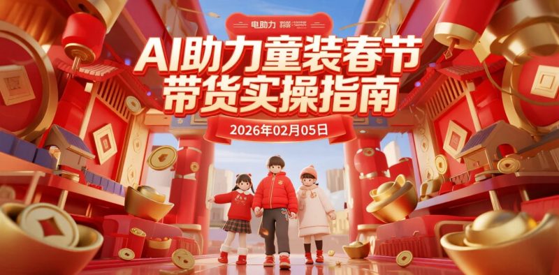 【2026.02.05】AI助力童装春节带货：手机操作助力1.2万件销量，轻松掌握选品与销售技巧-老高项目网