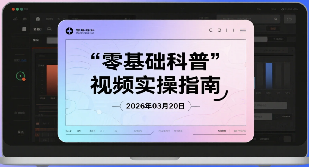 【2026.03.20】零基础科普视频实操指南：快速上手与流量变现-老高项目网
