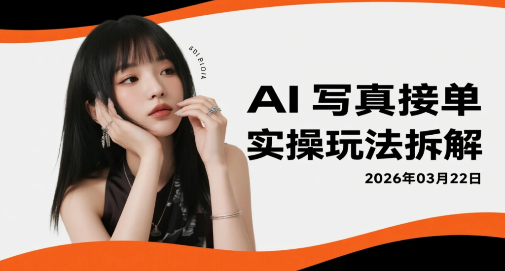 【2026.03.22】AI写真接单实操玩法拆解，虚拟摄影批量制作思路，可矩阵操作的变现方向-老高项目网