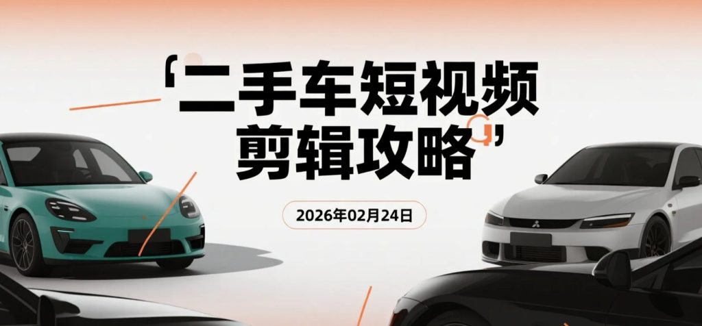 【2026.02.24】零基础上手二手车短视频剪辑实操拆解｜手机操作思路与卖车转化逻辑解析-老高项目网