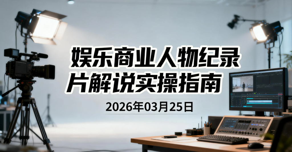 【2026.03.25】娱乐商业人物纪录片解说实操指南：短视频涨粉与内容变现玩法拆解-老高项目网