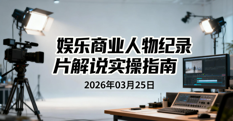 【2026.03.25】娱乐商业人物纪录片解说实操指南:短视频涨粉与内容变现玩法拆解-老高项目网