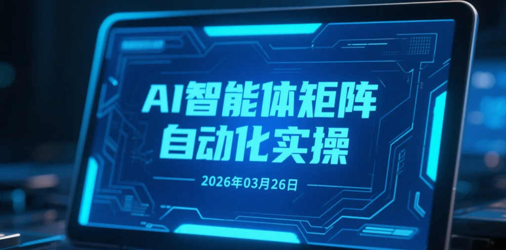【2026.03.26】AI智能体矩阵自动化实操：搭建数字员工体系，实现内容批量生产与工作流提效-老高项目网