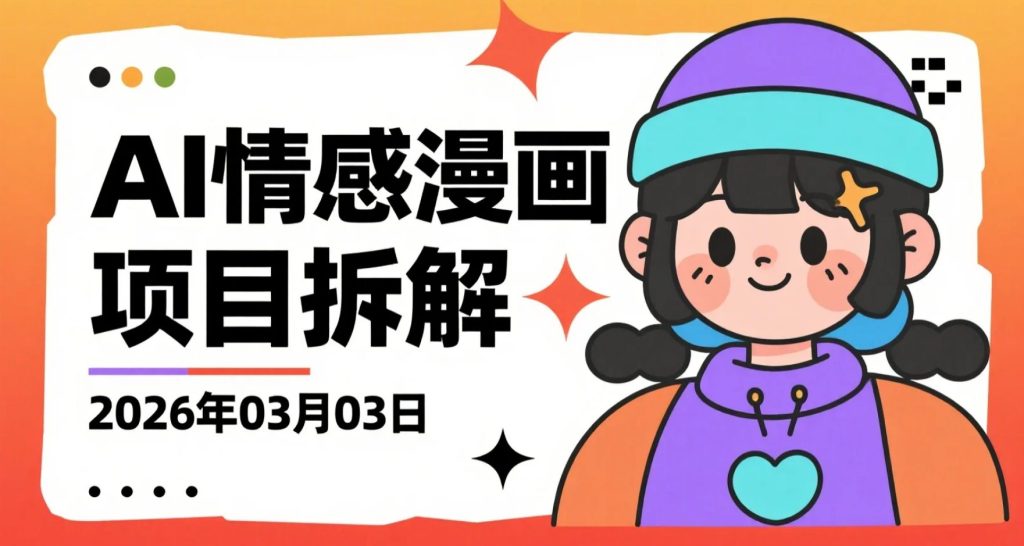 【2026.03.03】AI情感漫画项目拆解：情感赛道流量玩法，多平台分发实现内容变现-老高项目网
