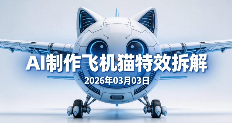 【2026.03.03】AI特效短视频实操玩法：用飞机猫创意素材快速制作吸睛内容，可用于短视频变现-老高项目网