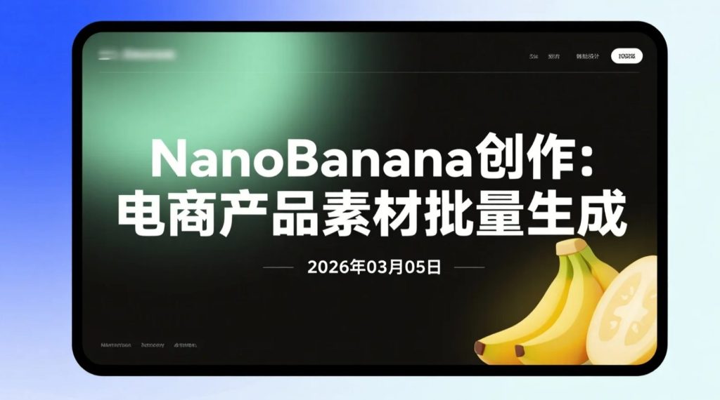 【2026.03.05】NanoBanana智能内容创作：一图延展多场景，实现产品与营销素材批量生成-老高项目网