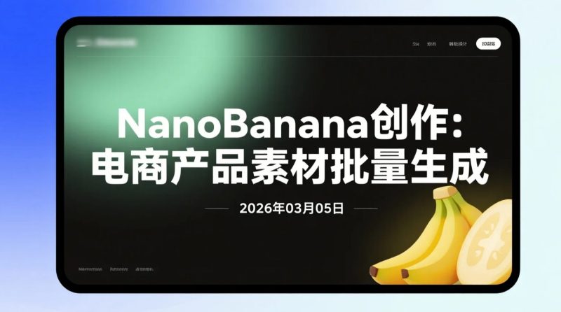 【2026.03.05】NanoBanana智能内容创作：一图延展多场景，实现产品与营销素材批量生成-老高项目网