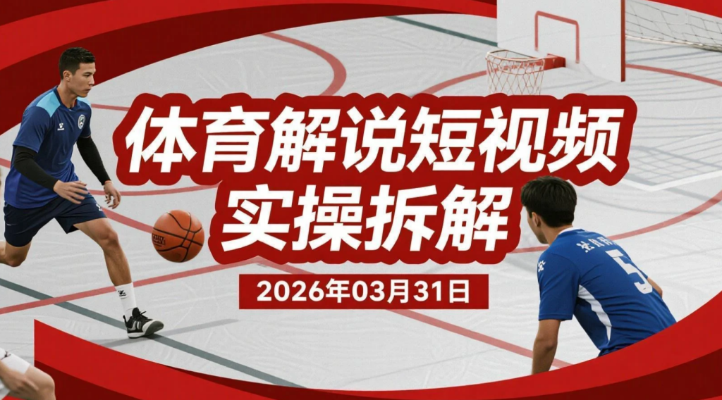 【2026.03.31】体育解说短视频实操拆解：抓住赛事流量实现内容变现路径-老高项目网