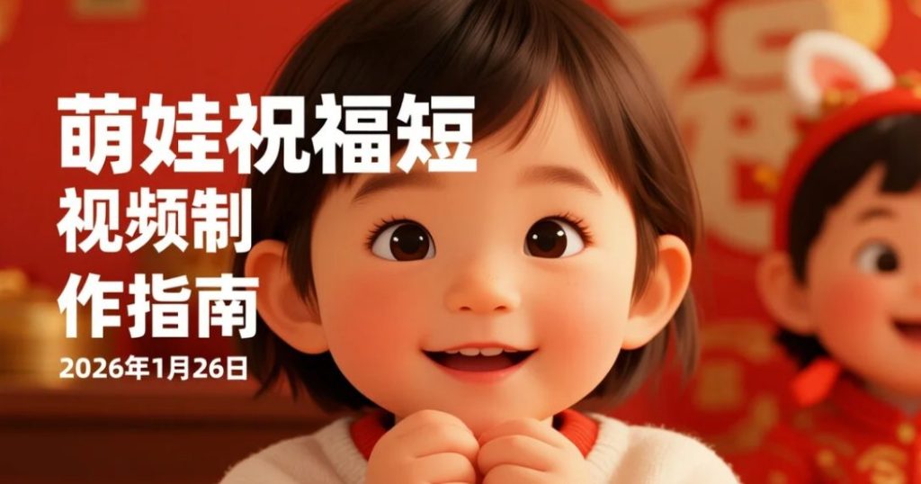 【2026.01.26】萌娃祝福AI短视频实操拆解：5分钟上手制作，节日流量快速起号思路-老高项目网