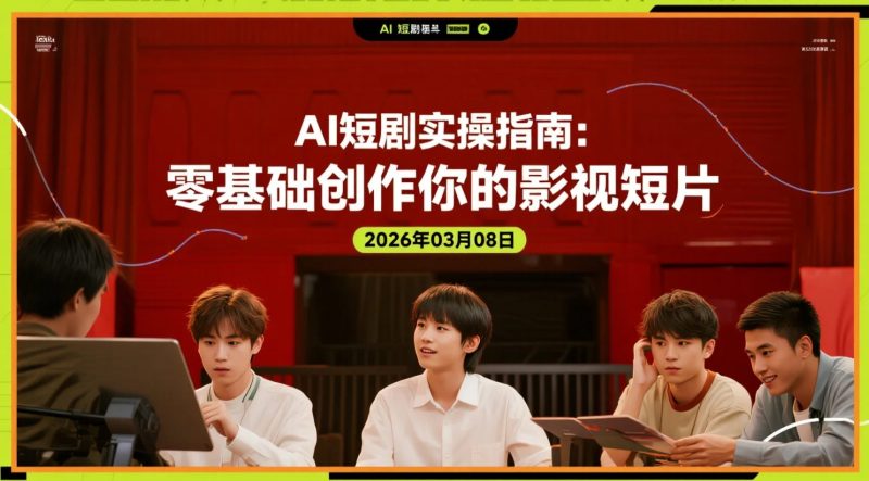 【2026.03.08】AI短剧实操指南:零基础创作你的影视短片-老高项目网