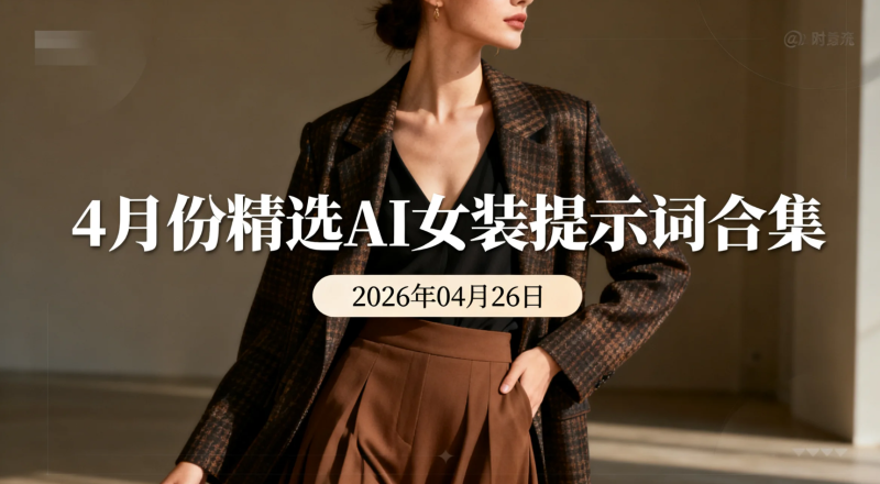 【2026.04.26】4月份精选AI女装提示词合集：多风格出图思路与电商变现实操参考-老高项目网
