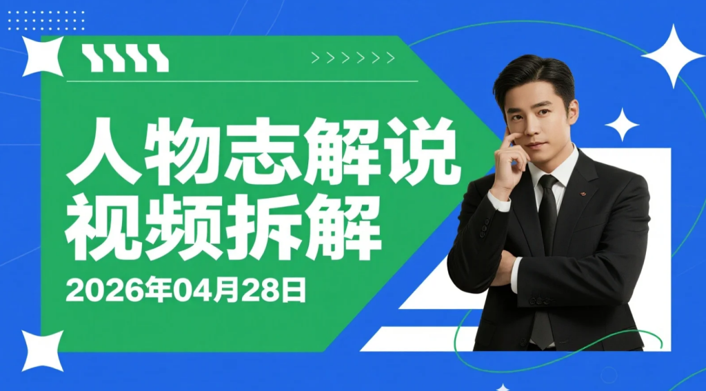 【2026.04.28】人物志解说视频拆解丨多领域名人内容制作与短视频分成-老高项目网