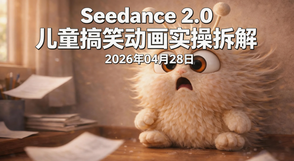 【2026.04.28】Seedance 2.0儿童搞笑动画实操拆解：Zizi打喷嚏短视频制作与变现-老高项目网