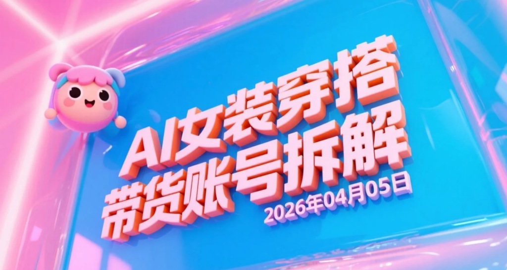 【2026.04.05】AI女装穿搭带货账号拆解：从起号到变现的完整实操思路-老高项目网