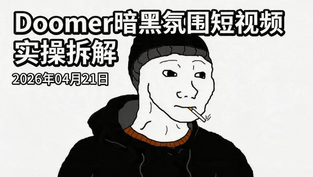 【2026.04.21】Doomer暗黑氛围短视频实操拆解，从0到变现的小剧场制作思路-老高项目网