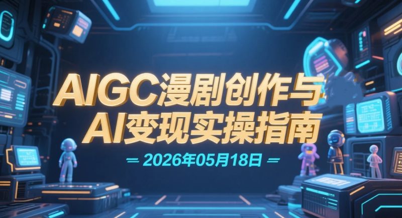 【2026.05.18】AIGC漫剧创作与AI变现实操指南-老高项目网