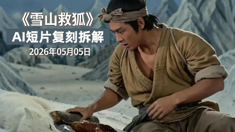 【2026.05.05】AI短片复刻拆解：从0到1还原《雪山救狐》的内容制作与变现路径-老高项目网