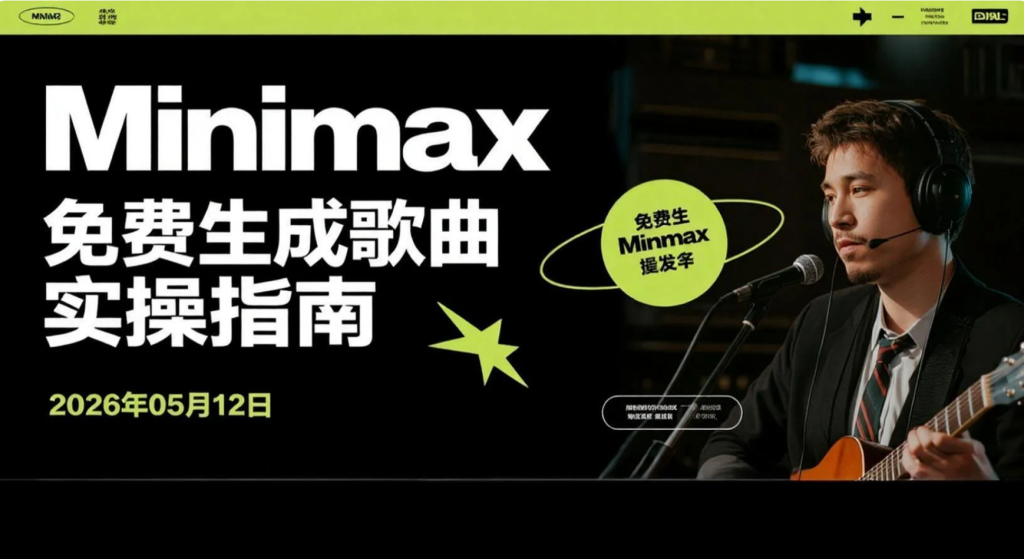 【2026.05.12】Minimax免费生成歌曲实操指南：零成本做AI音乐，用于短视频与内容变现-老高项目网