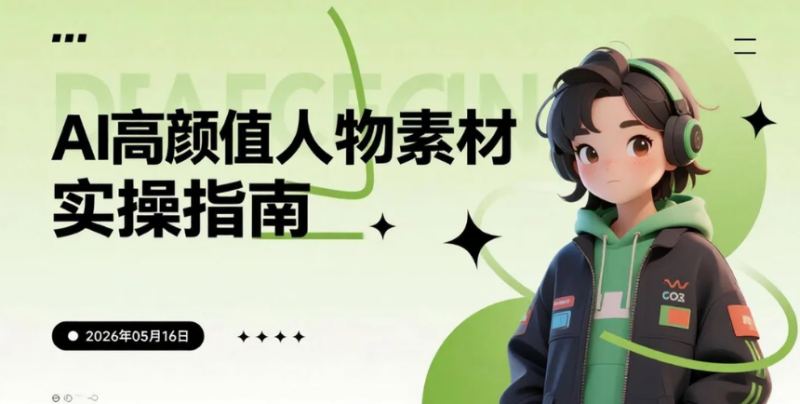 【2026.05.16】AI高颜值人物素材实操指南｜AI美女人像复刻与短视频素材制作-老高项目网