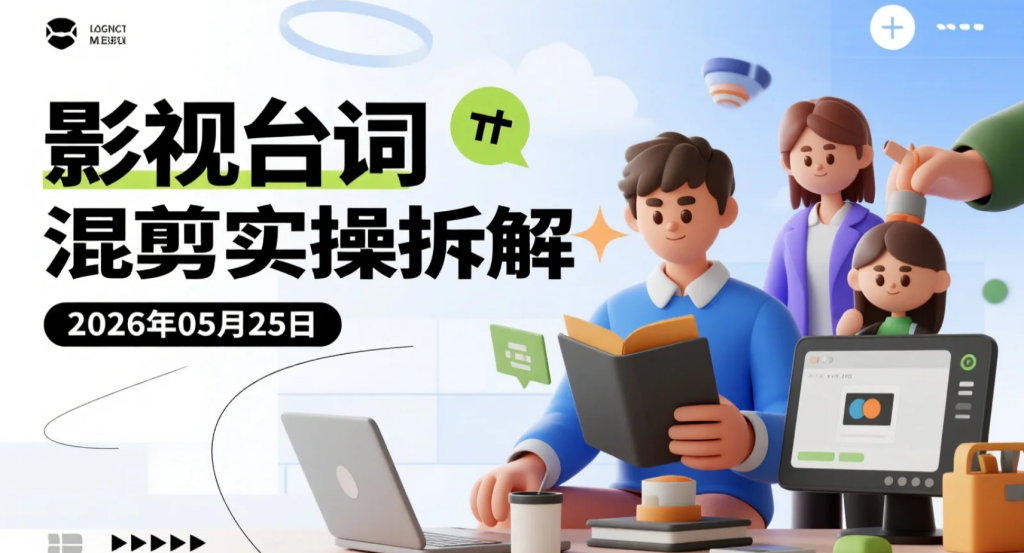 【2026.05.25】影视台词混剪实操拆解：短视频流量玩法与精选收益研究合集-老高项目网