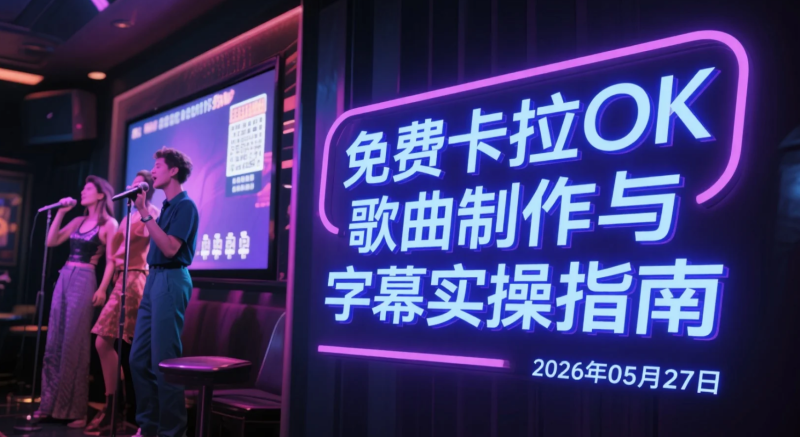 【2026.05.27】免费卡拉OK歌曲制作与字幕实操指南:音轨分离+歌词动画,低成本打造K歌视频-老高项目网