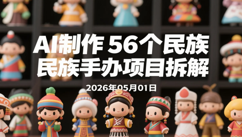 【2026.05.01】AI制作56个民族手办项目拆解丨设计生成到落地变现的实操-老高项目网