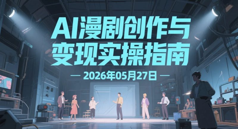 【2026.05.27】AI漫剧创作与变现实操指南:从提示词到分镜设计,系统梳理豆包、即梦、Vidu、海螺等工具综合使用-老高项目网