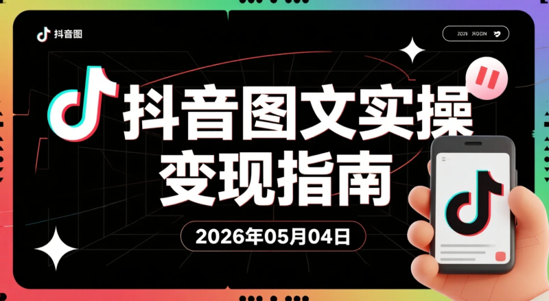 【2026.05.04】抖音图文实操变现指南：从起号到内容出圈-老高项目网